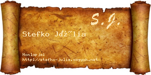 Stefko Júlia névjegykártya