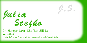 julia stefko business card